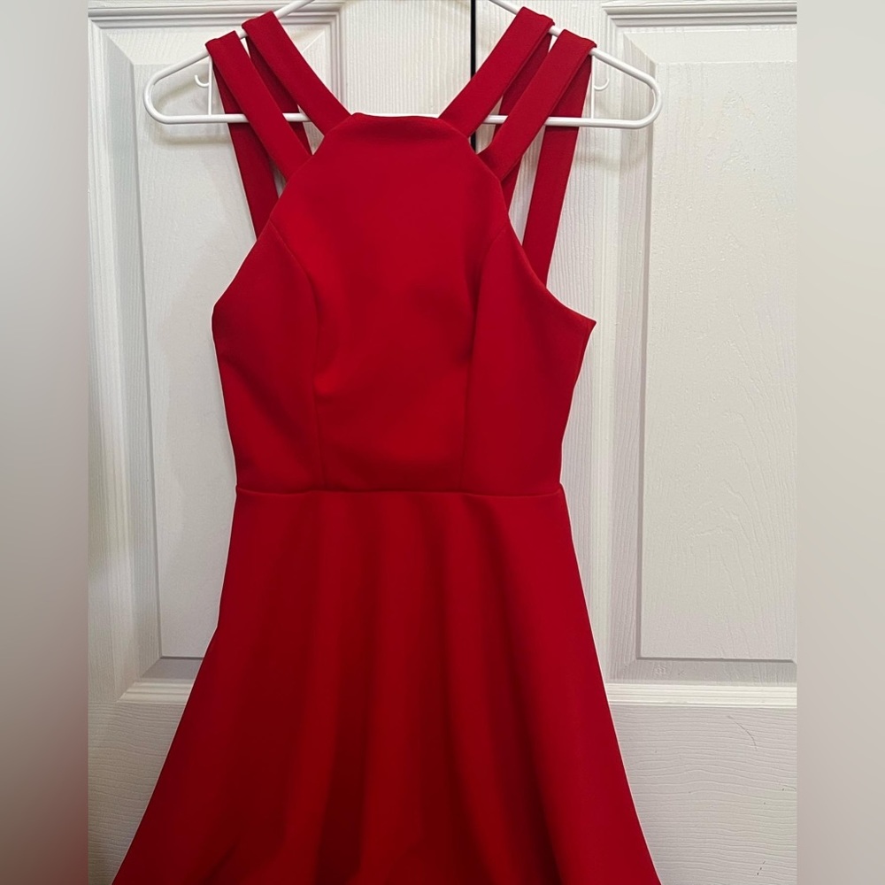 red short homecoming dress